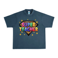 Midnight Navy super teacher with leopard Urban Heavy Tee - NancyCooperArtShop