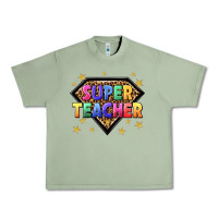 Oil Green super teacher with leopard Urban Heavy Tee - NancyCooperArtShop