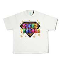 Pistachio super teacher with leopard Urban Heavy Tee - NancyCooperArtShop