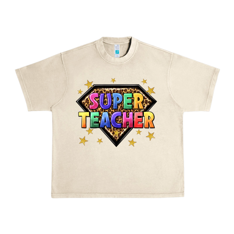 Super Teacher With Leopard Urban Heavy Tee by NancyCooperArtShop | Teevron