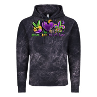 Cloud Black peace love mardi gras Vintage Hoodie - MaliasSmallBusiness