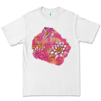 White v.d  lavender and lotus patches Premium Tee - AdoDesignShop
