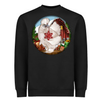 Black silkie chicken christmas Heavyweight Sweatshirt - LillyAllenDesigns