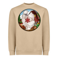 Mushroom silkie chicken christmas Heavyweight Sweatshirt - LillyAllenDesigns
