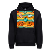 Black Pumpkin And Glitter Seamless Pattern Urban Hoodie - BundleAndBundleShop