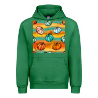 Emerald Pumpkin And Glitter Seamless Pattern Urban Hoodie - BundleAndBundleShop