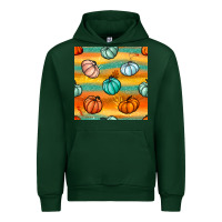 Forest Green Pumpkin And Glitter Seamless Pattern Urban Hoodie - BundleAndBundleShop