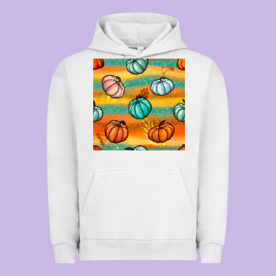 Pumpkin And Glitter Seamless Pattern Urban Hoodie Designed By Bundleandbundleshop