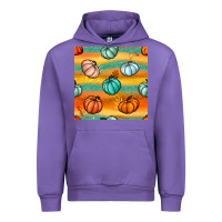 Tulip Pumpkin And Glitter Seamless Pattern Urban Hoodie - BundleAndBundleShop