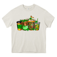 Cream longhaired cow st patricks coffee Heavy Core Tee - Jasminsmagicworld