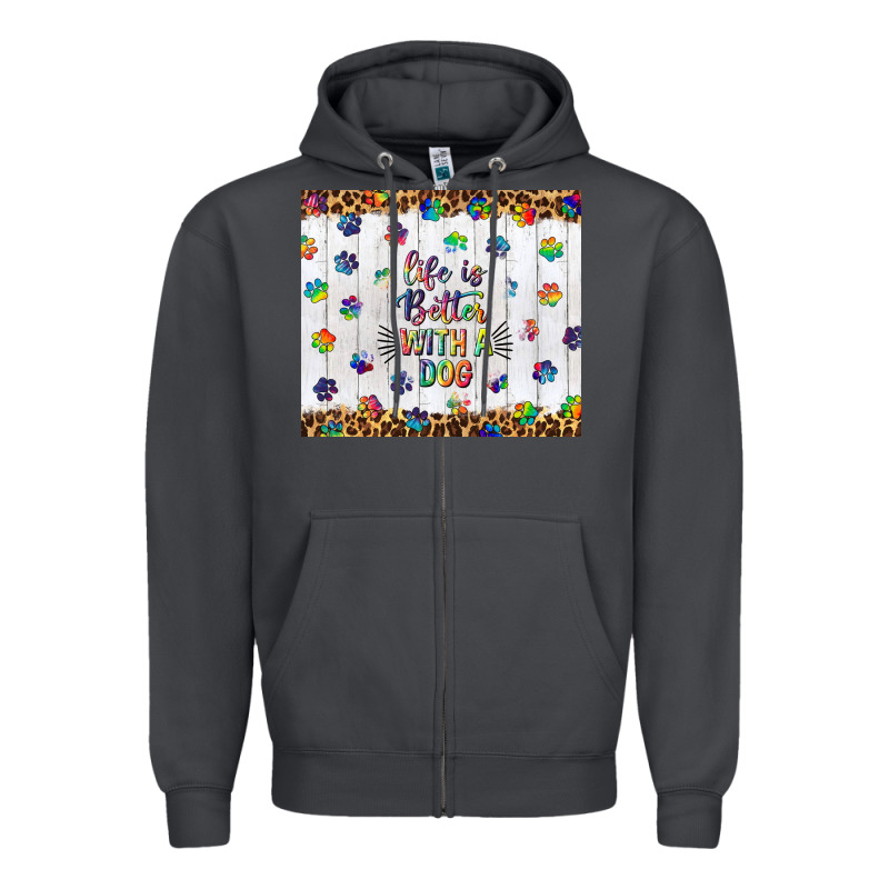 Life Is Better With A Dog Tumbler Tbs Zipper Hoodie by TumblerDesignByShophia | Teevron