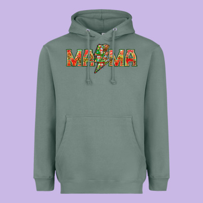 Mama Christmas Lightning Bolt Mother's Day Heavyweight Hoodie Designed By Howdyjamesfarm