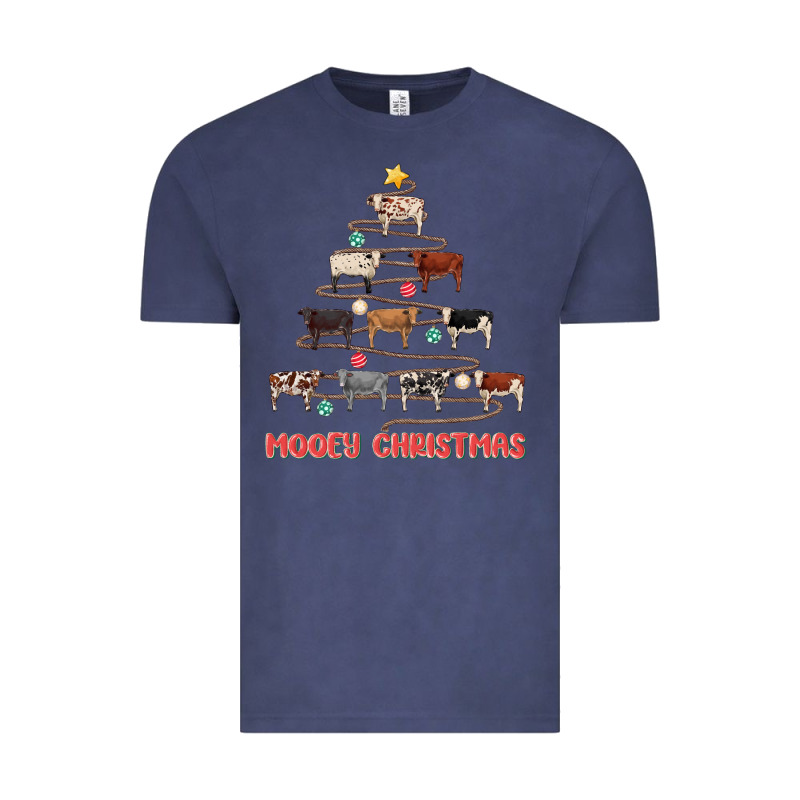 Mooey Christmas Vintage Tee by MaliasSmallBusiness | Teevron