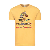 Vintage Mustard mooey christmas Vintage Tee - MaliasSmallBusiness