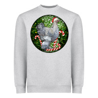Heather Grey brahma chicken christmas Heavyweight Sweatshirt - LillyAllenDesigns