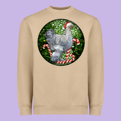 Brahma Chicken Christmas Heavyweight Sweatshirt Designed By Lillyallendesigns