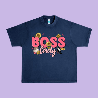 Boss Lady Urban Heavy Tee Designed By Maliassmallbusiness