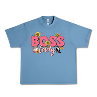 Pebble Blue boss lady Urban Heavy Tee - MaliasSmallBusiness