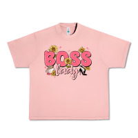 Salmon boss lady Urban Heavy Tee - MaliasSmallBusiness