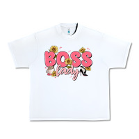 White boss lady Urban Heavy Tee - MaliasSmallBusiness