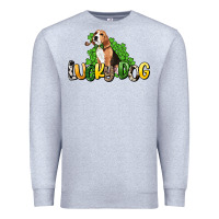Heather Grey lucky dog St. Patrick's Premium Sweatshirt - HowdyJamesFarm