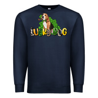 Navy lucky dog St. Patrick's Premium Sweatshirt - HowdyJamesFarm