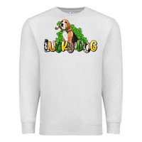 Oatmeal Heather lucky dog St. Patrick's Premium Sweatshirt - HowdyJamesFarm