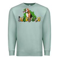 Seafoam lucky dog St. Patrick's Premium Sweatshirt - HowdyJamesFarm