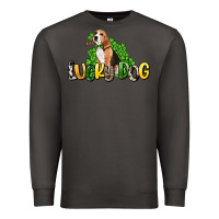Smoke lucky dog St. Patrick's Premium Sweatshirt - HowdyJamesFarm