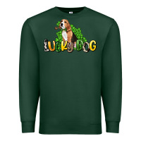 Sports Green lucky dog St. Patrick's Premium Sweatshirt - HowdyJamesFarm