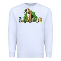 White lucky dog St. Patrick's Premium Sweatshirt - HowdyJamesFarm