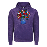 Cloud Purple Patriotic Sunflower in a Jar Vintage Hoodie - Jasminsmagicworld