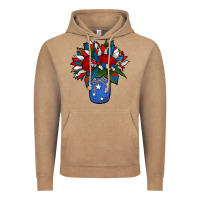 Patriotic Sunflower In A Jar Vintage Hoodie | Teevron