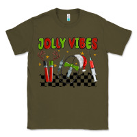 Army Green jolly vibes Classic Tee - MaliasSmallBusiness