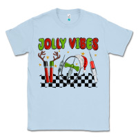 Dusty Blue jolly vibes Classic Tee - MaliasSmallBusiness