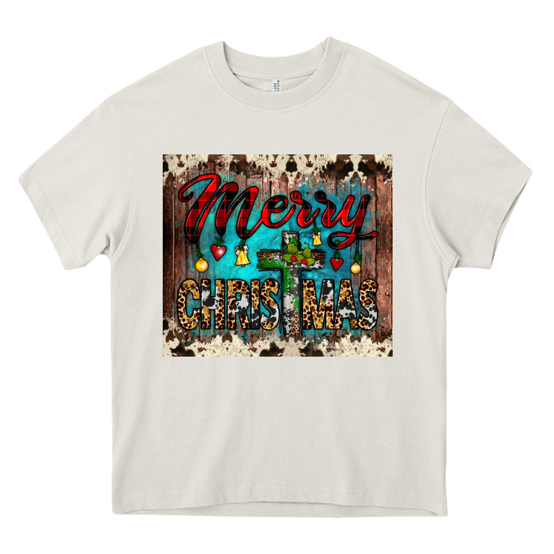 Merry Christmas Cross Tumbler Heavy Core Tee by JahusDesignShop | Teevron