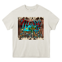Cream merry christmas cross tumbler Heavy Core Tee - JahusDesignShop