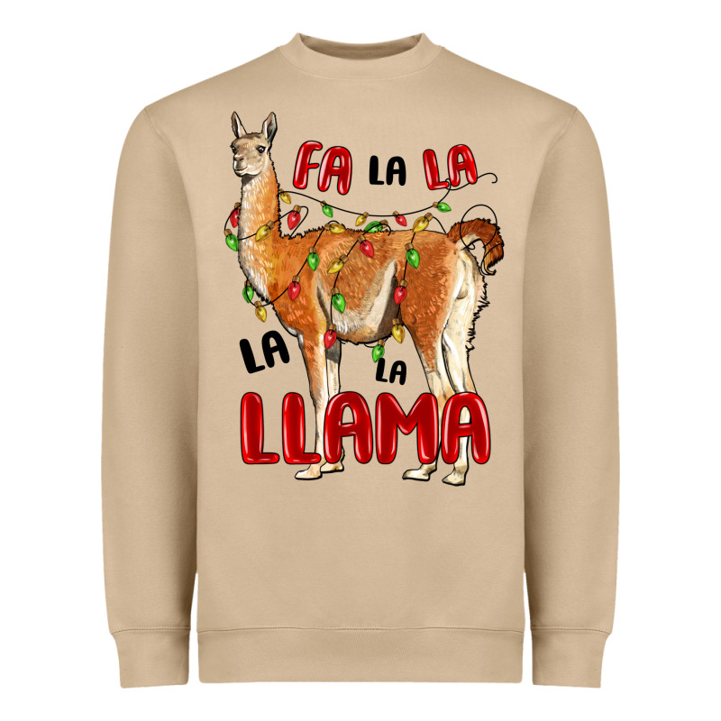 Christmas Llama Heavyweight Sweatshirt by LillyAllenDesigns | Teevron
