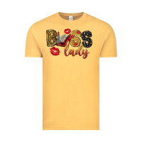 Vintage Mustard boss lady with money Vintage Tee - NancyCooperArtShop