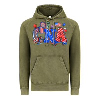 Vintage Olive 4th of july cna Vintage Hoodie - NancyCooperArtShop