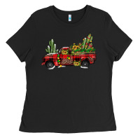 Black christmas truck Ladies Tee - JahusDesignShop