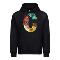 Black farm life alphabet lowercase letters c Urban Hoodie - BundleAndBundleShop