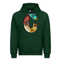 Forest Green farm life alphabet lowercase letters c Urban Hoodie - BundleAndBundleShop