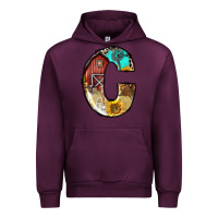 Mauve Wine farm life alphabet lowercase letters c Urban Hoodie - BundleAndBundleShop