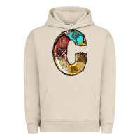 Pigment French Oak farm life alphabet lowercase letters c Urban Hoodie - BundleAndBundleShop