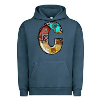 Pigment Midnight Navy farm life alphabet lowercase letters c Urban Hoodie - BundleAndBundleShop