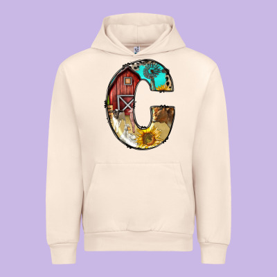Farm Life Alphabet Lowercase Letters C Urban Hoodie Designed By Bundleandbundleshop
