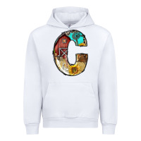 White farm life alphabet lowercase letters c Urban Hoodie - BundleAndBundleShop