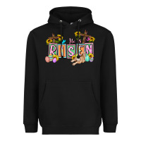 Black He is risen Easter  Easter Day Heavyweight Hoodie - CowGirlArtShop