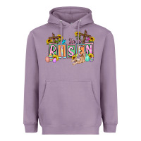 Lavender He is risen Easter  Easter Day Heavyweight Hoodie - CowGirlArtShop